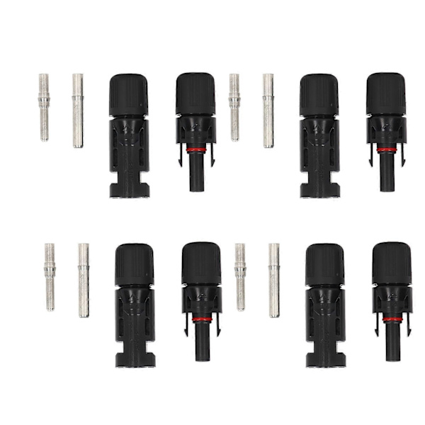 Solcellspanelskontaktset 30A DC 1000V Vattentät - 4-pack