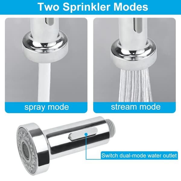 Kjøkkenkran Sprayhode Reservedel - 2 Funksjon Uttrekkbar Kran Sprayhode Sprayer Spout Vask Dusjhode Kranmunnstykke