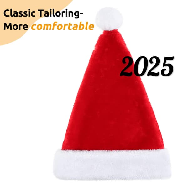 Julehat Julemandshat Voksne Plus Size Deluxe Plys Julehat Kostume Julepynt