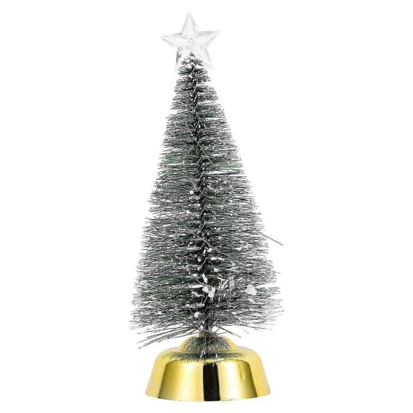 Lysende Tre Dekor Lysende Juletre Ornament Jul Festlige Selskaper Plast 10x10x25cm