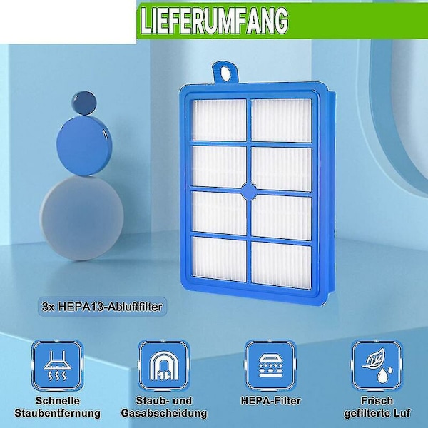 Hepa Filter til Philips Fc8038/01 Fc9088 Fc9084 Støvsuger