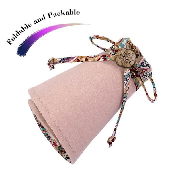 Solhattar för kvinnor, härlig sommar dam solhatt floppy, packbar, uv-skydd rosa