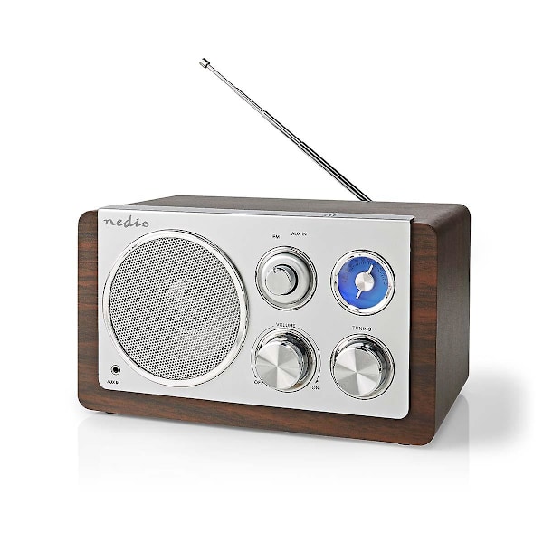 FM-radio | Bordsdesign | FM | Nätadapter | Analog | 15 W | Bluetooth® | Brun brown