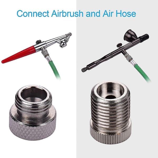 9 stk. Universal Airbrush Adapter Kit Fittingssæt