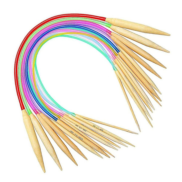 Stickor med dubbla spetsar, stickor i ull, färgad plastslang, stickverktyg, matta, tröjstickor, 18 modeller