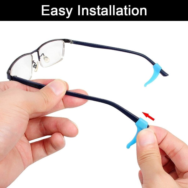 6 par Bekväm Silikon Anti-Slip Hållare För Glasögon Tillbehör Öronkrok Glasögon Temple Tip Sport