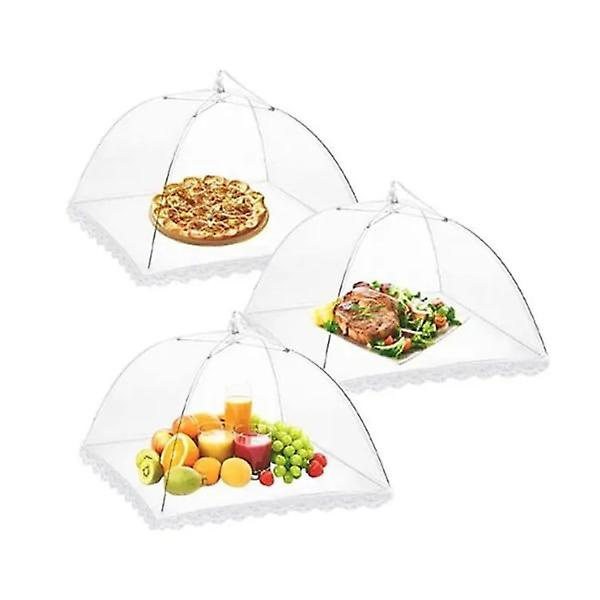 Mesh Pop-up Spiseparaply - Stilful Beskyttelse Til Dine Måltider Hvid