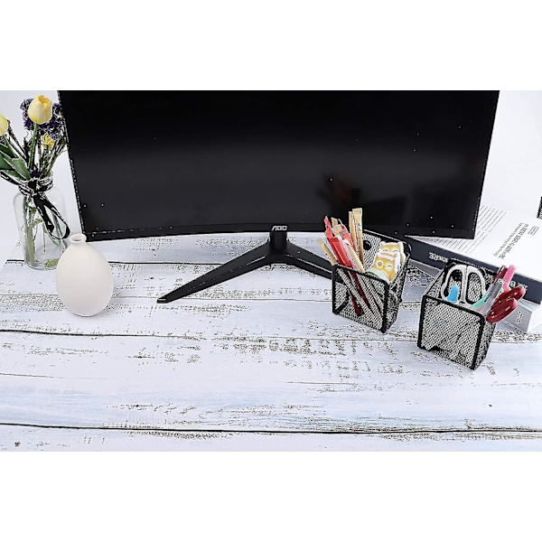 2-pack Magnetisk Pennhållare, Nätförvaringskorg med Extra Stark Magnet