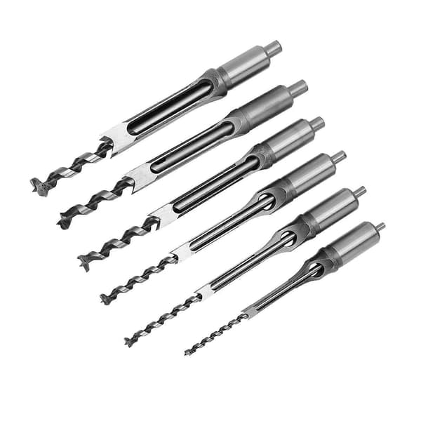 Firkantet hullsagbor Auger Drill Bit Sett for trebearbeiding - 6 stk