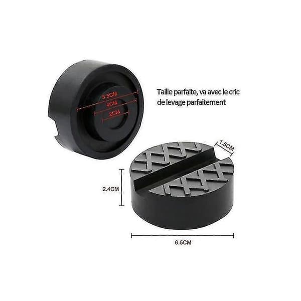 Pakke med 2 gummiblokke Buffer Hydraulisk donkraft Auto Pude Bildonkraft Billøftere Auto Solid Beskyt Bund