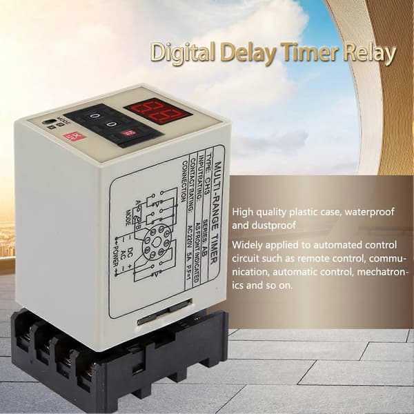 Dual Mode Forsinkelsestimer Relæ LED Display 0.01S-99H (DC 12V)