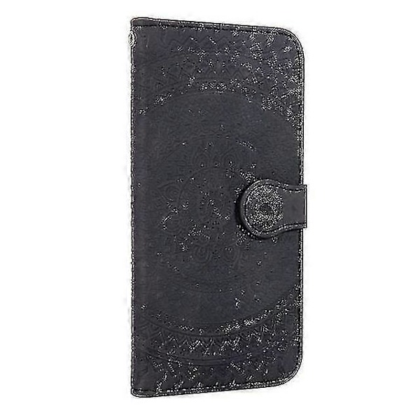 Blomster Flip Cover til Apple iPhone 6G 4.7'' - Sort