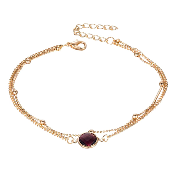 Strandankel for jenter, stil strandankel armbånd smykker anklet justerbar størrelse stein armbånd