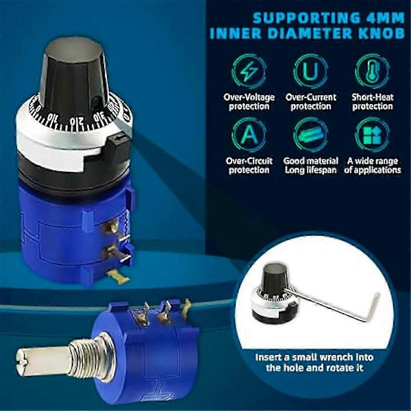 4 stk. 3590S-2-103L 10K Ohm Drejepotentiometer