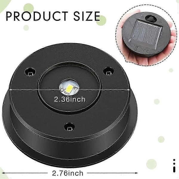 6 stk. solcellelamper udskiftningstop 7 lumen solcellelygte dele LED solpanel lygte låg lys f