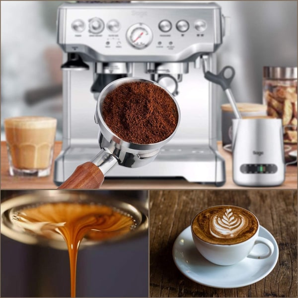 54mm pohjaton portafilter Breville 8 -sarjalle suodattimella