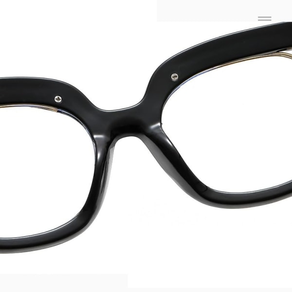 Blått lysblokkerende runde datalesere Anti-øyeanstrengende briller Lesebriller Overdimensjonert flatt lysspeil