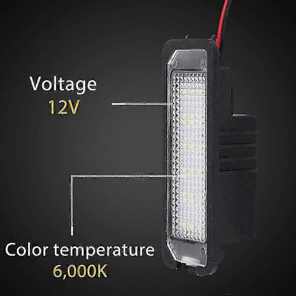 2 stk. 12V LED nummerpladelys til Golf 4 5 6 7 bil nummerpladelys udvendigt tilbehør