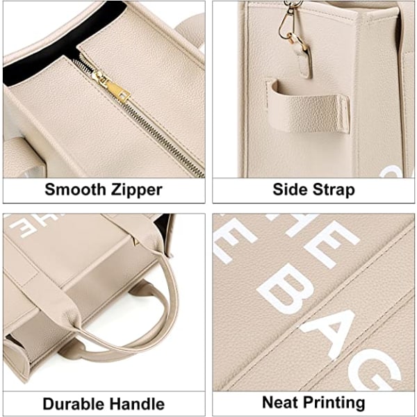 Dames Canvas Tote Tassen Casual Canvas Crossbody Tas (Beige)