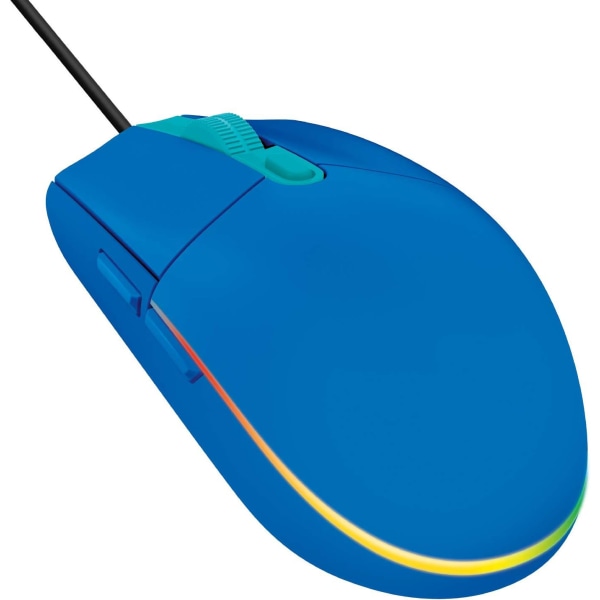 Gamingmus med RGB-belysning, 6 programmerbare knapper, sensor i spillklasse, 6K DPI-sporing, lett blue