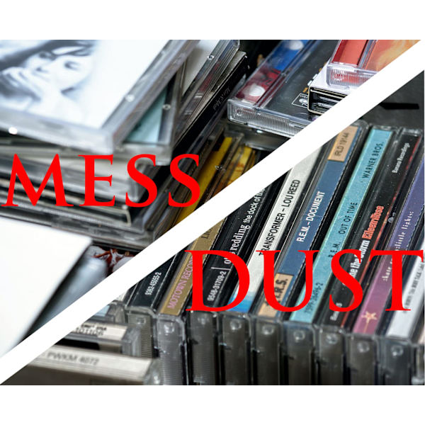 CD-opbevaringspose (2 stk.), bærbar gennemsigtig PVC-medieopbevaring, vandafvisende CD-holderetui med håndtag, plastikbærepose til albums/spil