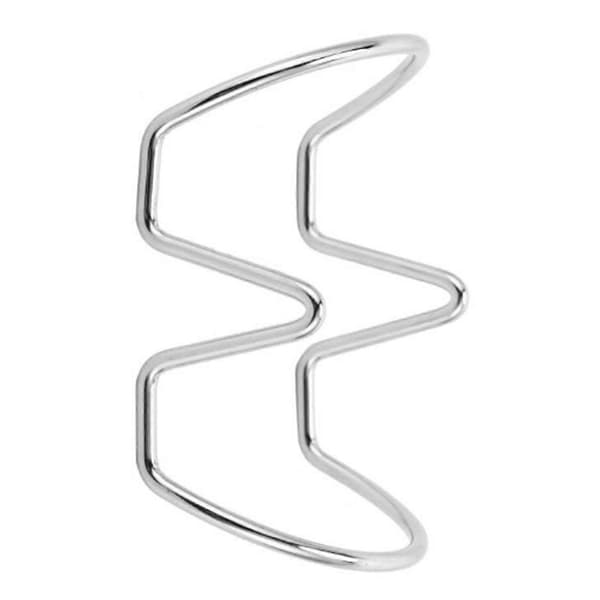 U-formet taco-holder i rustfritt stål for baking og fester - 2 rader