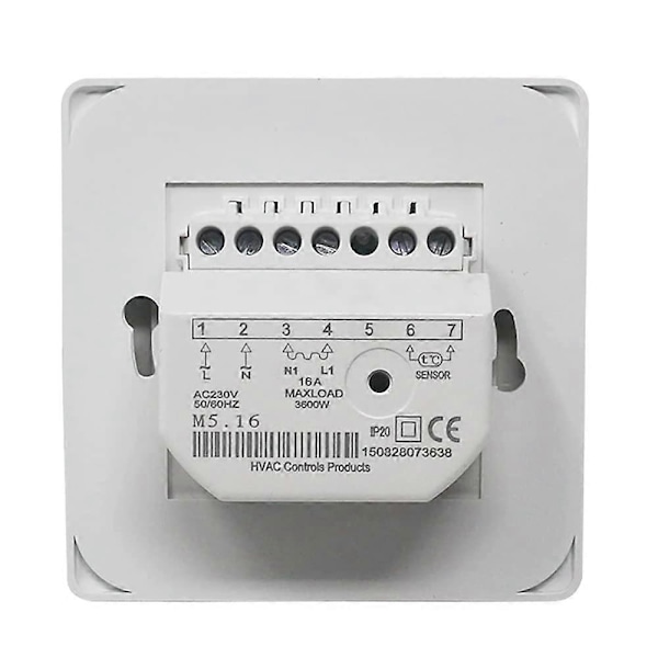 Elektrisk gulvvarme AC 220V 16A Sonde, Mekanisk gulvvarme termostatregulator, Manuell romtermostat
