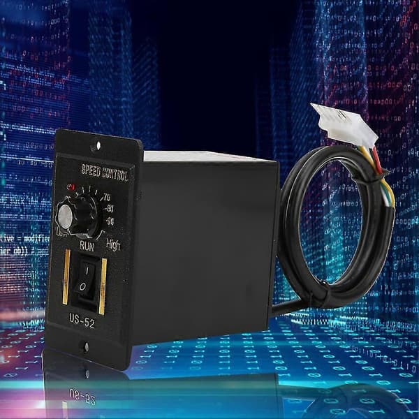 BERM Motorhastighedsregulator med Potentiometer Gevindknap 3.96 Interface AC220V 50/60Hz