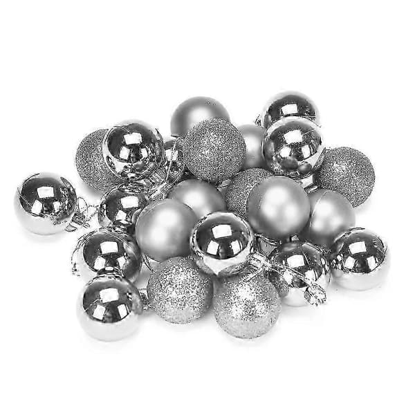 Til julepynt Jul 4 cm 24 stk. Juletræspynt i plastik