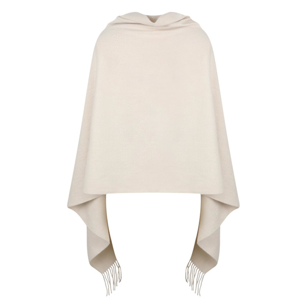 Poncho-halsduk för kvinnor med knappar, fransar, kappa, filt, kashmirblandning, mjuk, varm, multifunktionell för vår, höst och vinter white 68X200cm