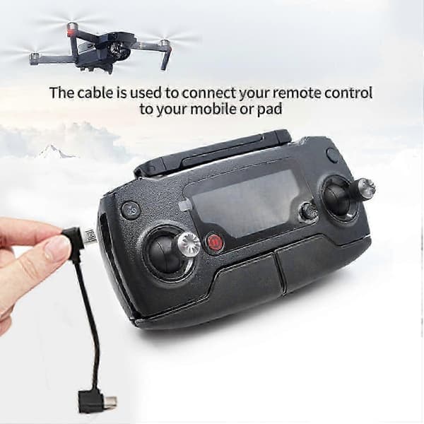 STARTRC För DJI Mavic Mini/Mavic Pro/Mavic Air/Spark Fjärrkontroll Typ-C till Micro Kabel Datakabel Edition 527
