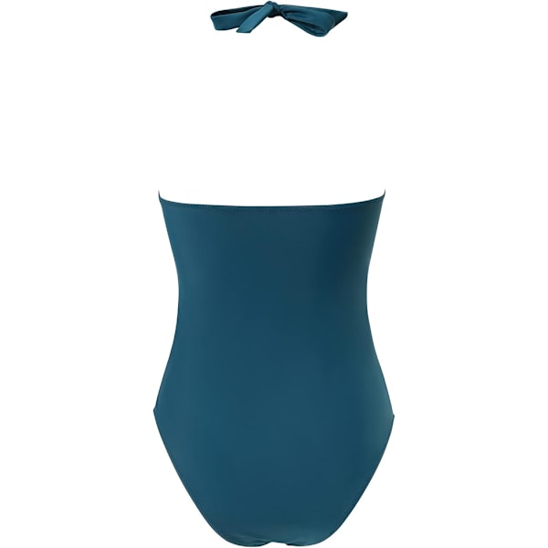 Baddräkt Dam Magekontroll Push Up Baddräkt Halter V-ringad Vadderad Hel Baddräkt blue XL