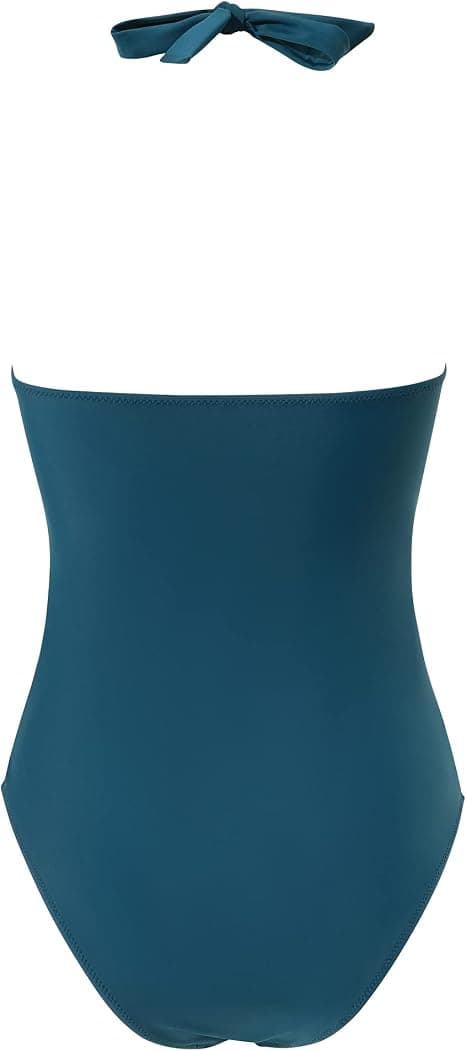 Badedrakt Dame Magekontroll Push Up Badehette V-hals Polstret Hel Badedrakt blue L