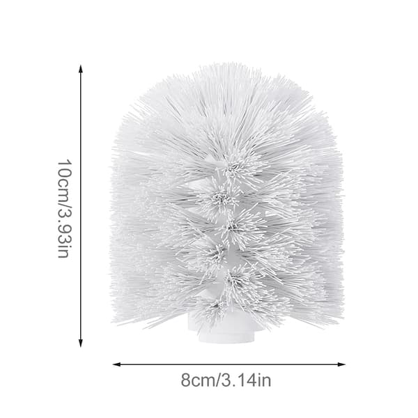 4 stk. toalettbørstehoder, holdbare (hvite, 80 mm)