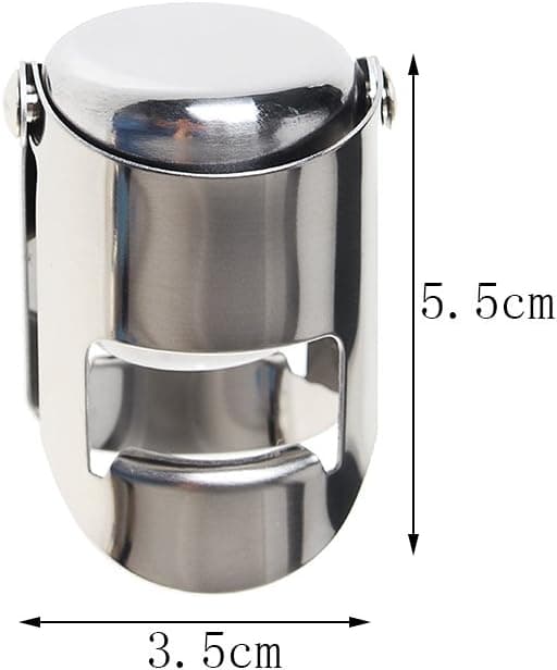2 stk. Champagne Stopper, rustfritt stål vakuumforseglet vinflaske lukking sealer