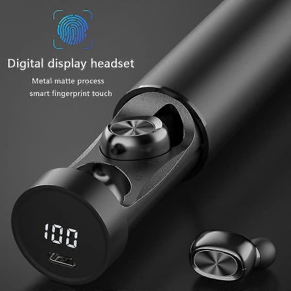 Bluetooth Trådløst Sportshodesett Med LED-Display og Fingeravtrykkberøring