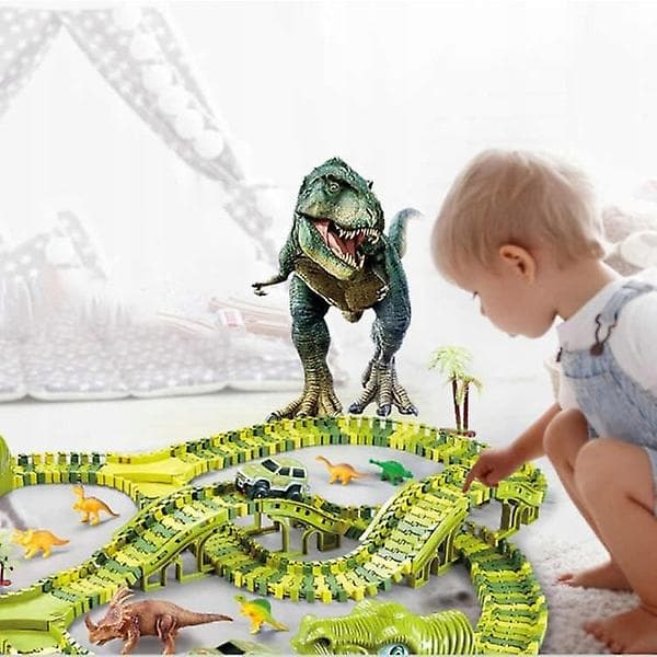 Stor Barnbilbana - Dinosauriegrön