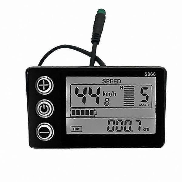 Vandtæt LCD-skærm til elcykler 24V-48V Controller Dashboard S866 Panel
