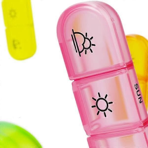 1 sæt TG Ugentlig Dosett Medicinboks Multifarvet