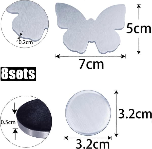 8-pack fjärilstryck bordsduk utomhus tyngda gardiner magnetisk