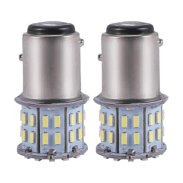 2 stk. 6000K Hvit 1157 50SMD Bakbrems LED Lyspære BAY15D 12V DS
