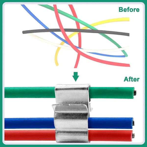 60 stk. Elektriske kabelclips, kabelstyringsclips support
