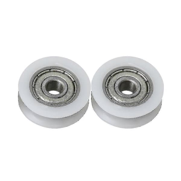 2 st 18 mm diameter 6 mm bredd U-formad spår remskiva hjul stål lager--