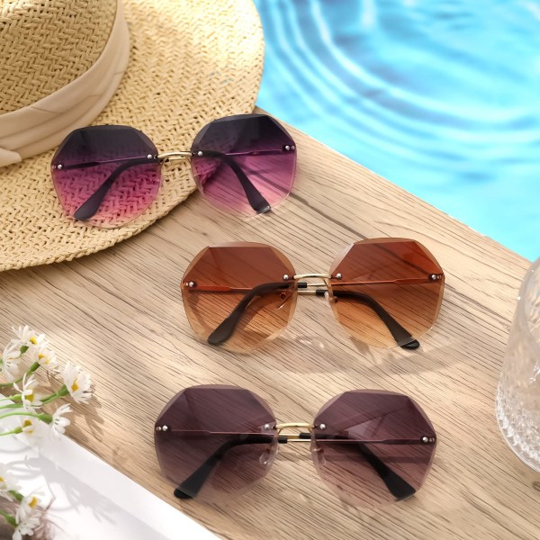 3 stk solbriller til kvinder UV400 beskyttelse