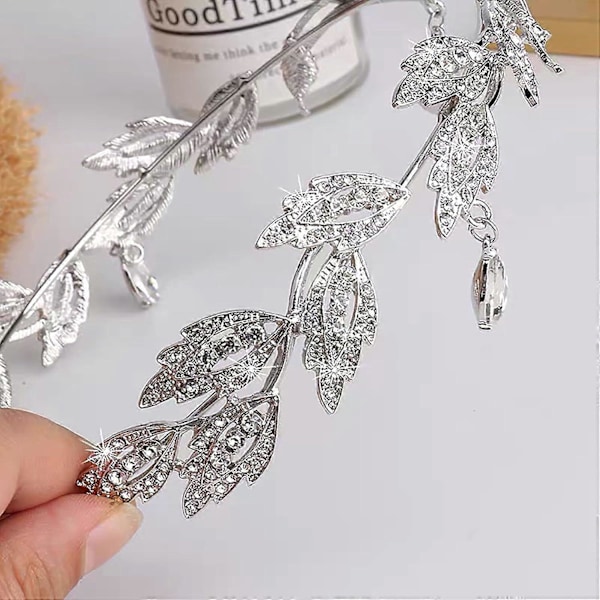 Elf Tiara og Ører Sæt Krystal Prinsesse Krone Tiara til Kvinder Bryllup Fest Fe Elf Ører Cosplay Halloween