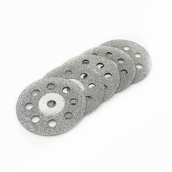 22 mm Mini Perforerte Diamantkutteskiver (10 Diamantkutteskiver og 2 Stenger Sølv)