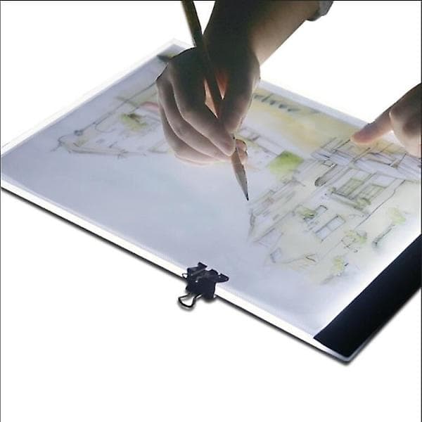 A4 LED-ritplatta - Ljusbord / Ljusplatta - Bärbar Vit