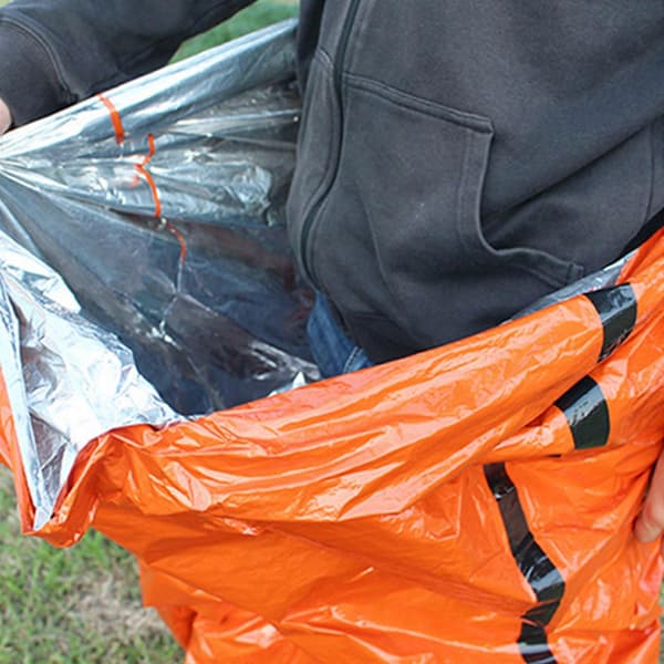 Nødoverlevelses sovepose, termisk bivy sæk tæppe, vandtæt termisk bivy sæk til camping