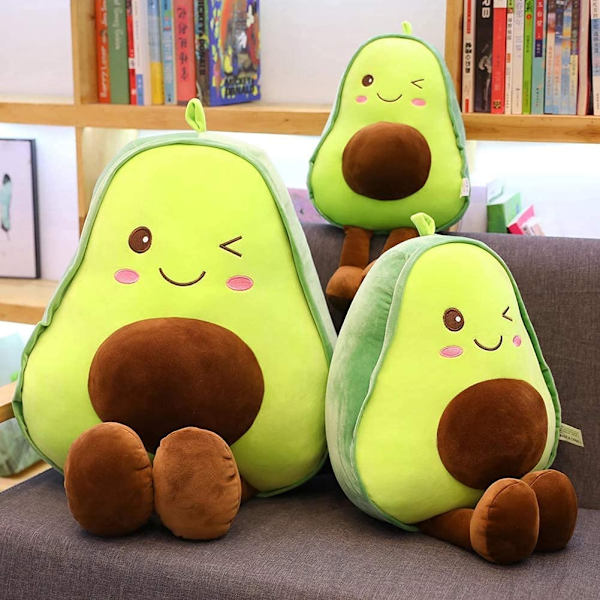 Bløde legetøj, Avocado plyslegetøj, Fyldt Avocado dukke plyslegetøj, Sød frugt Avocado dukke plyslegetøj, Sød plys krammepude 28CM (inklusive ben)