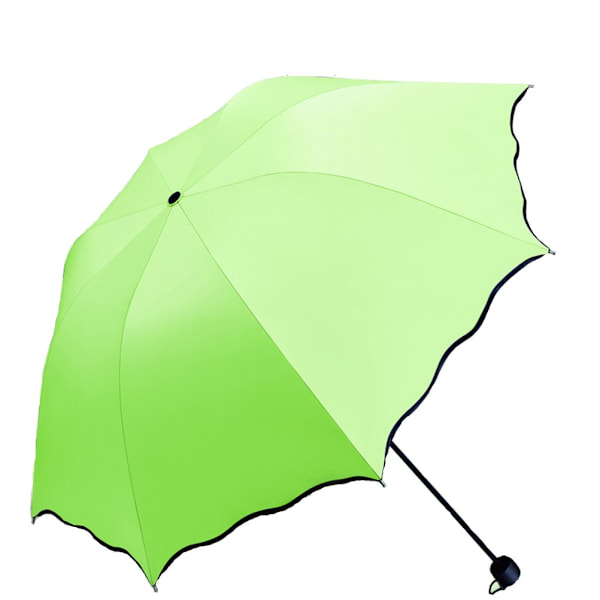 Solparaply til damer - UV-paraply - Parasol til kvinder - Sammenfoldelig parasol - Vandtæt UV-paraply til solbeskyttelse - Blomstermagi - Letvægtsparaply med 8 stænger
